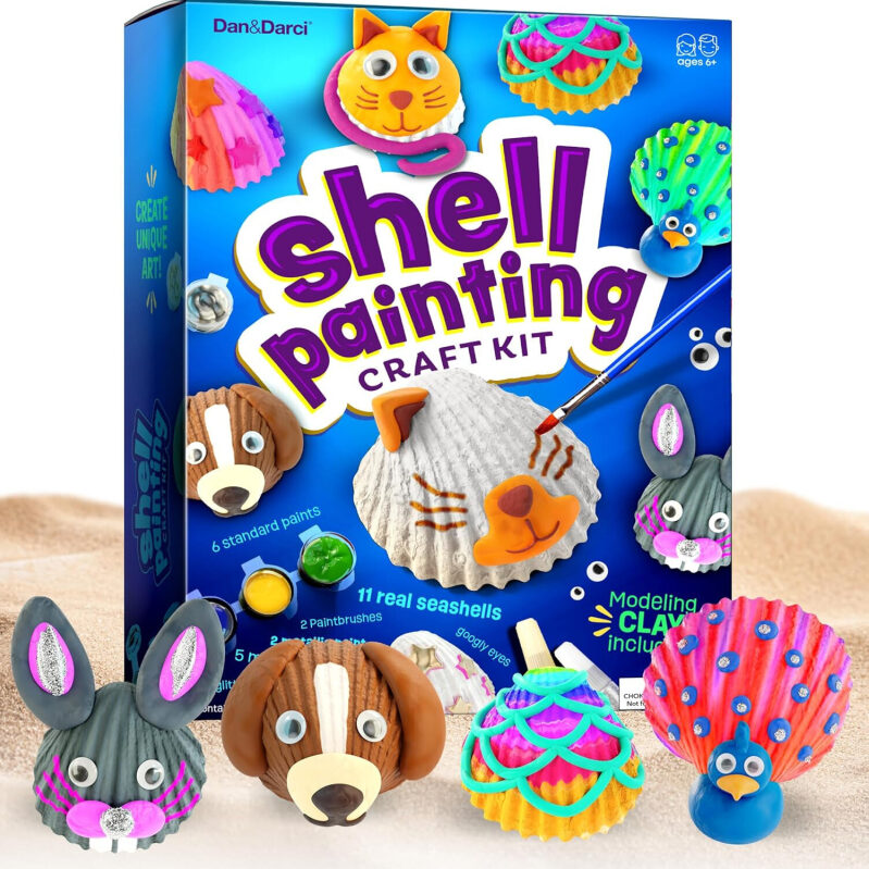 Creative Shell Painting Craft Kit for Kids - Fun DIY Art Set