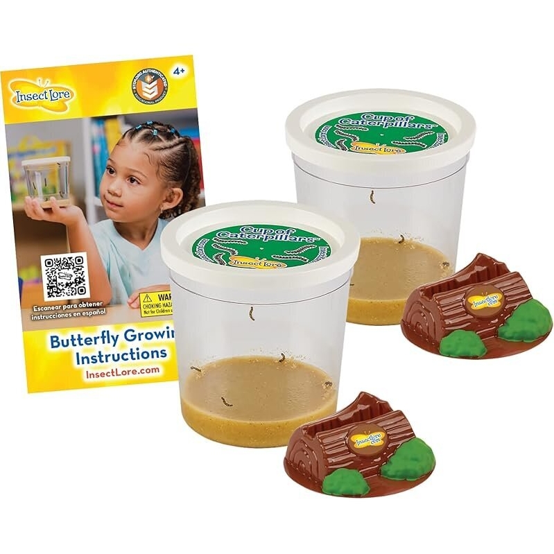 Insect Lore Two Cups of Caterpillars Butterfly Garden Kit Refill