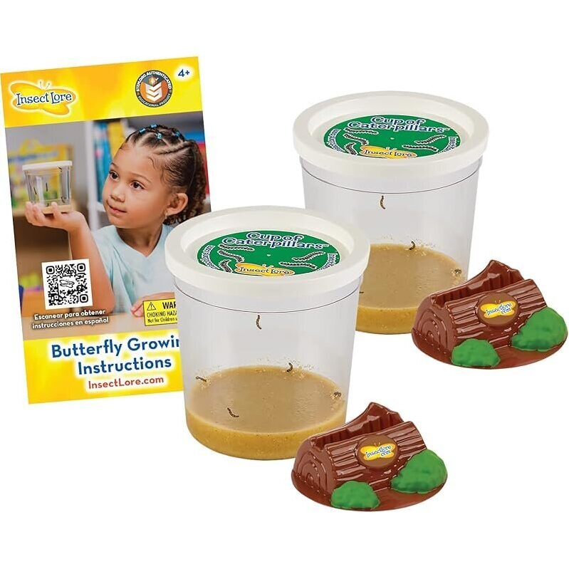 Insect Lore Two Cups of Caterpillars Butterfly Garden Kit Refill