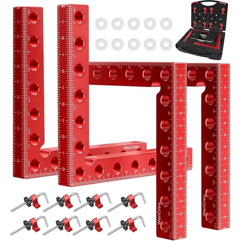Precision WenCrew Corner Clamps for Woodworking - Perfect for Angles and Alignment