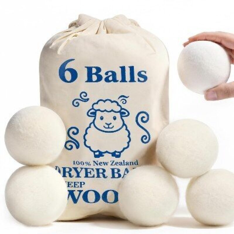 YONSEN New Zealand Wool Dryer Balls - 6 Pack
