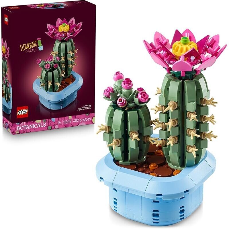 Creative LEGO Botanicals Flowering Cactus Building Toy for Kids