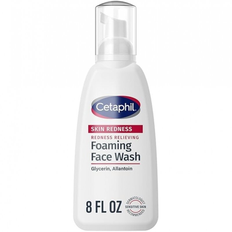 Cetaphil Redness Relieving Foaming Face Wash - Gentle, Soothing Cleanser for Sensitive Skin
