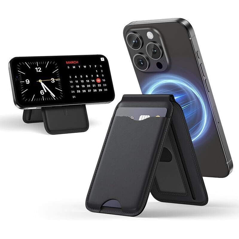 LULULOOK Magnetic Wallet Stand for Phone - Sleek and Secure iPhone Holder