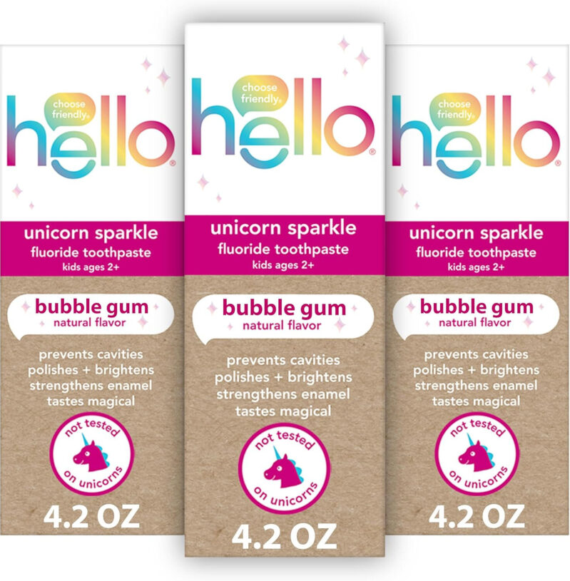 Affordable Hello Unicorn Fluoride Toothpaste Set for Kids