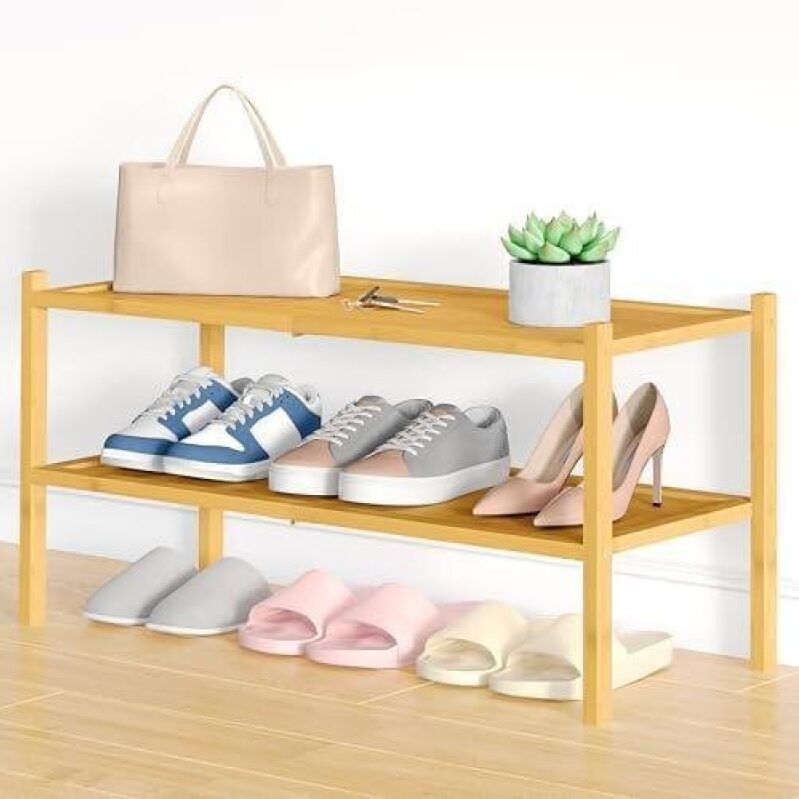 Double Layer Bamboo Shoe Rack with 54% Discount