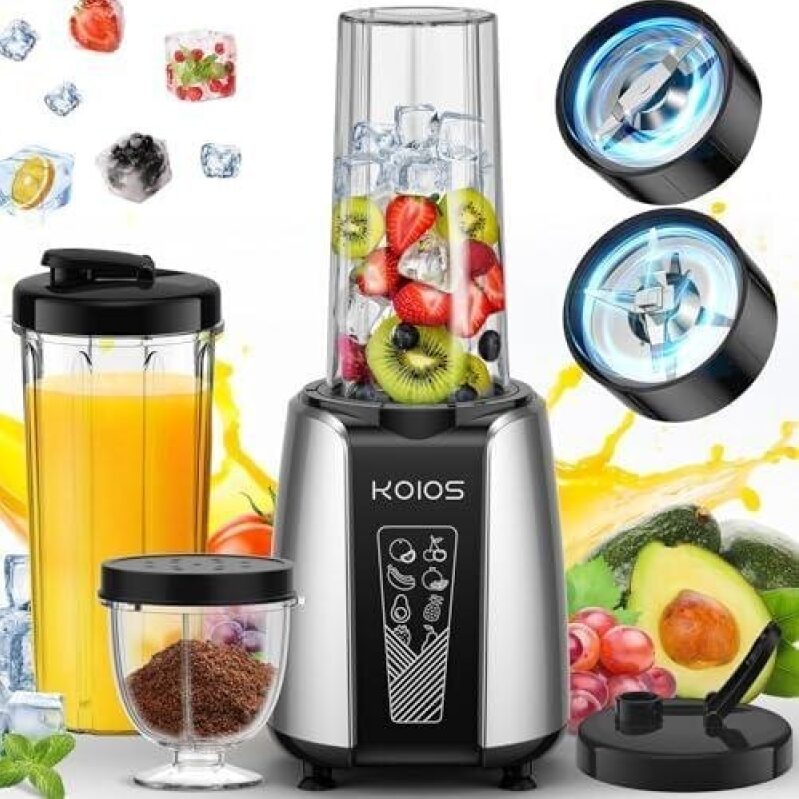 KOIOS 1000W Portable Blender Set with 55% OFF - Perfect for Smoothies and More