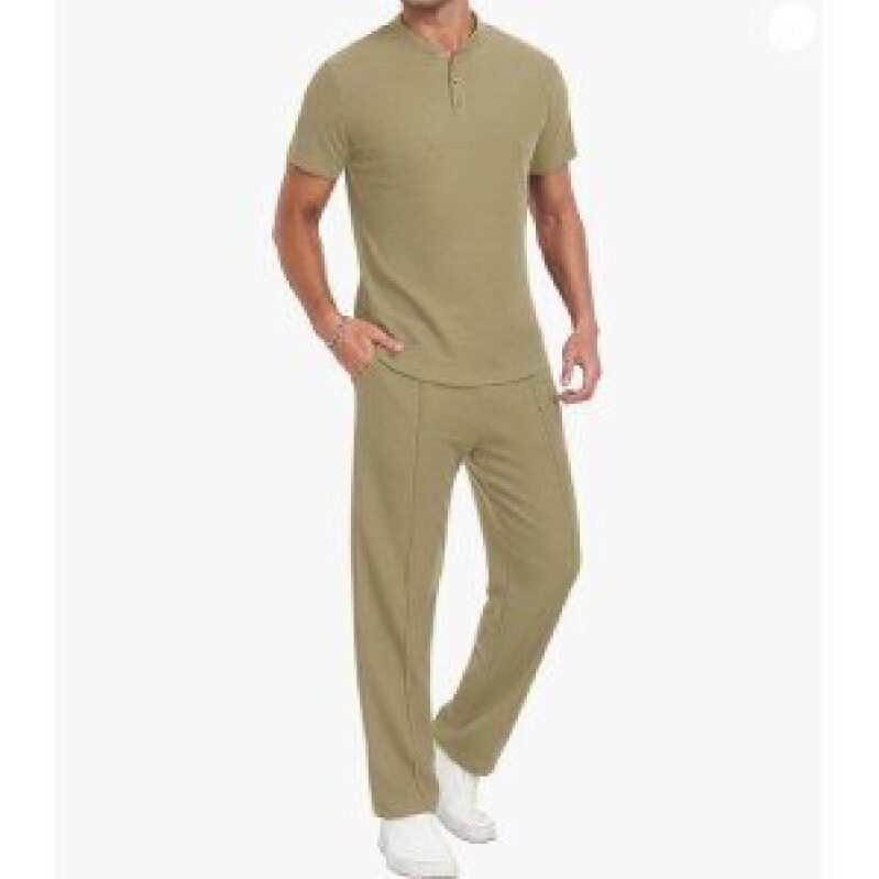 Men's Waffle Waffle Henri Long Sleeve Casual Set