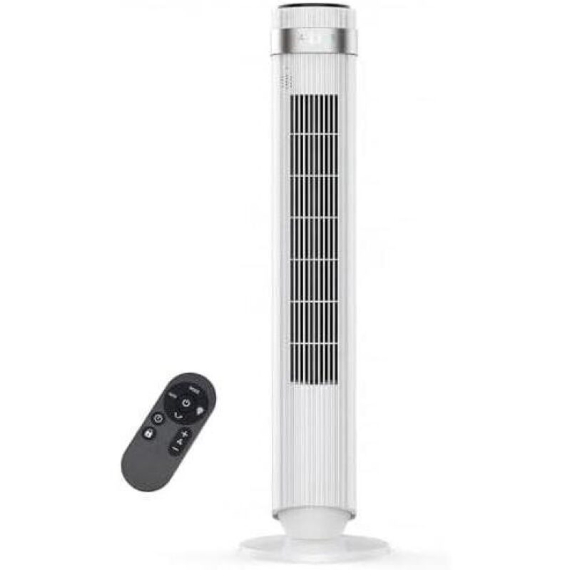 Five-speed Four-mode Silent Tower Fan with Remote Control - 28dB Ultra-Quiet