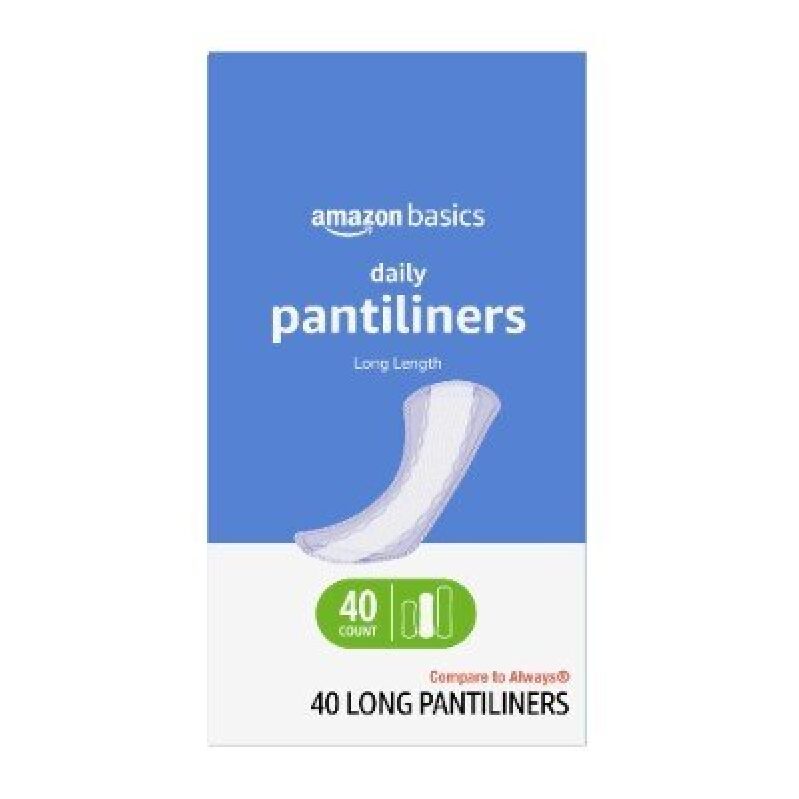 Amazon Basics Daily Pantliners Long Length - 40 Count