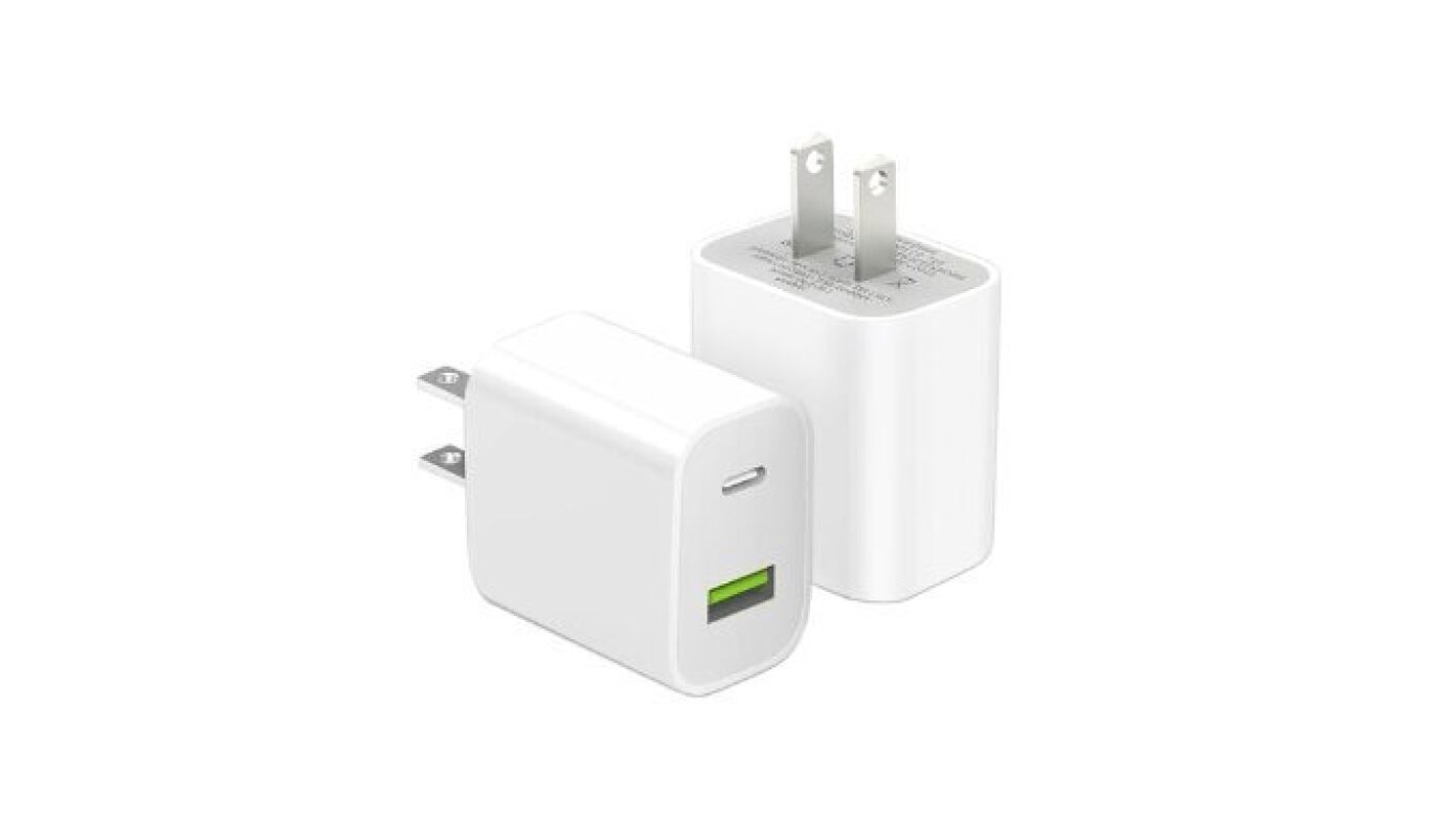 2 Pack USB C Charger Block - Dual Port Type C Wall Charger Fast Charging 20W Power Adapter Cube