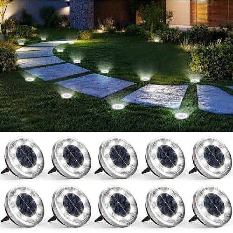 SOLPEX 10 Pack Solar Ground Lights - 52% OFF