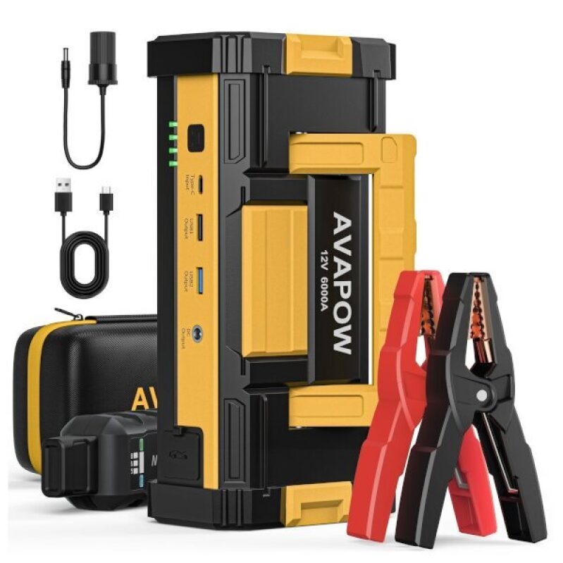 Avapow 6000A Car Battery Jump Starter - Best Deal at $79.99