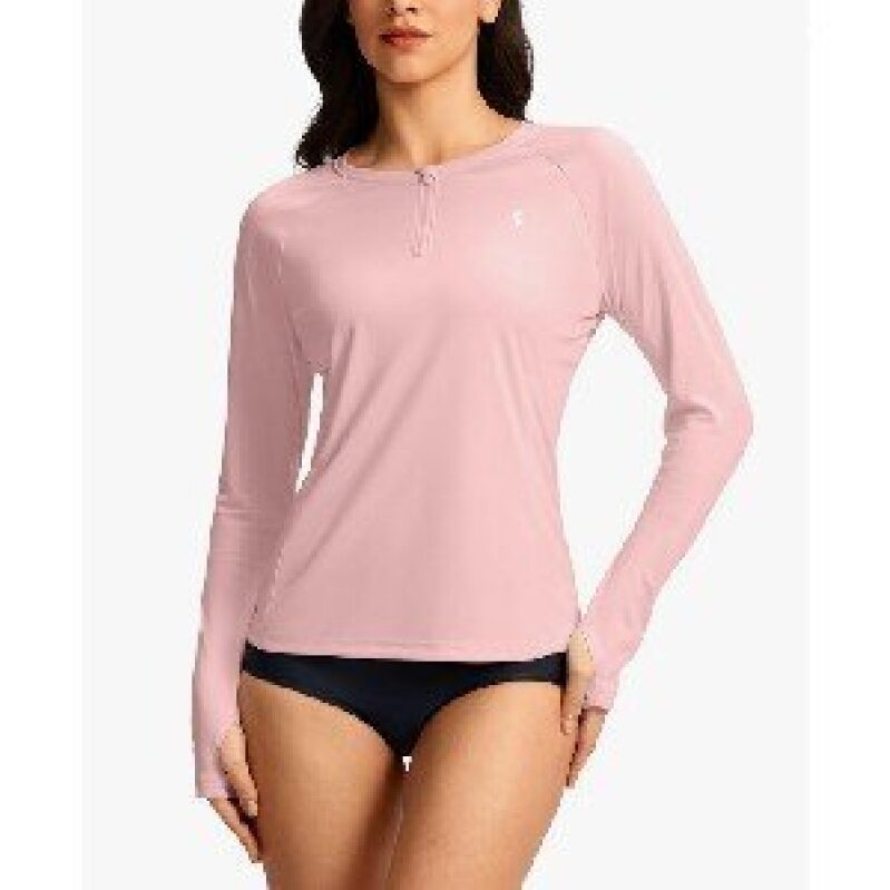 Protective Half-Zip Rash Guard for Women