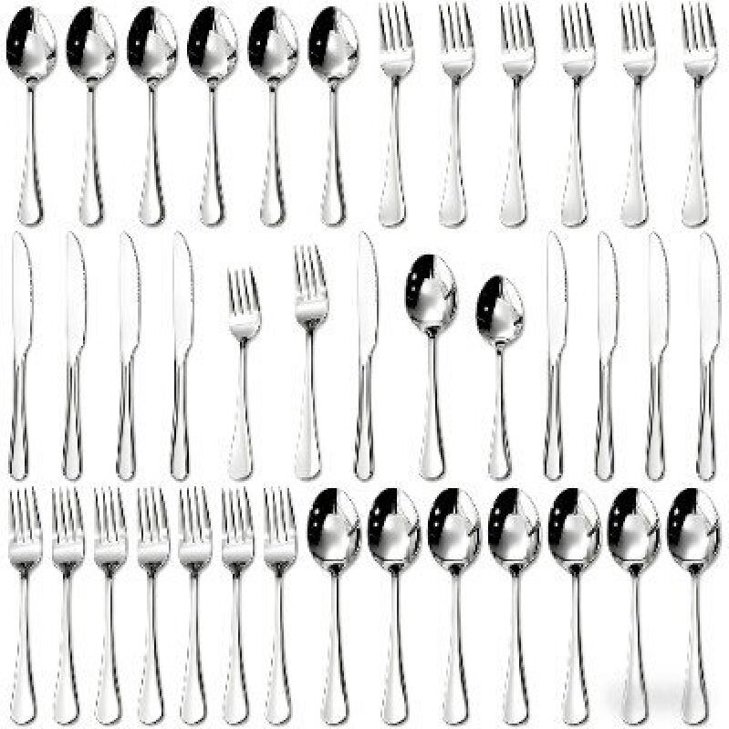 Elegant 40-Piece Stainless Steel Cutlery Set for Every Meal