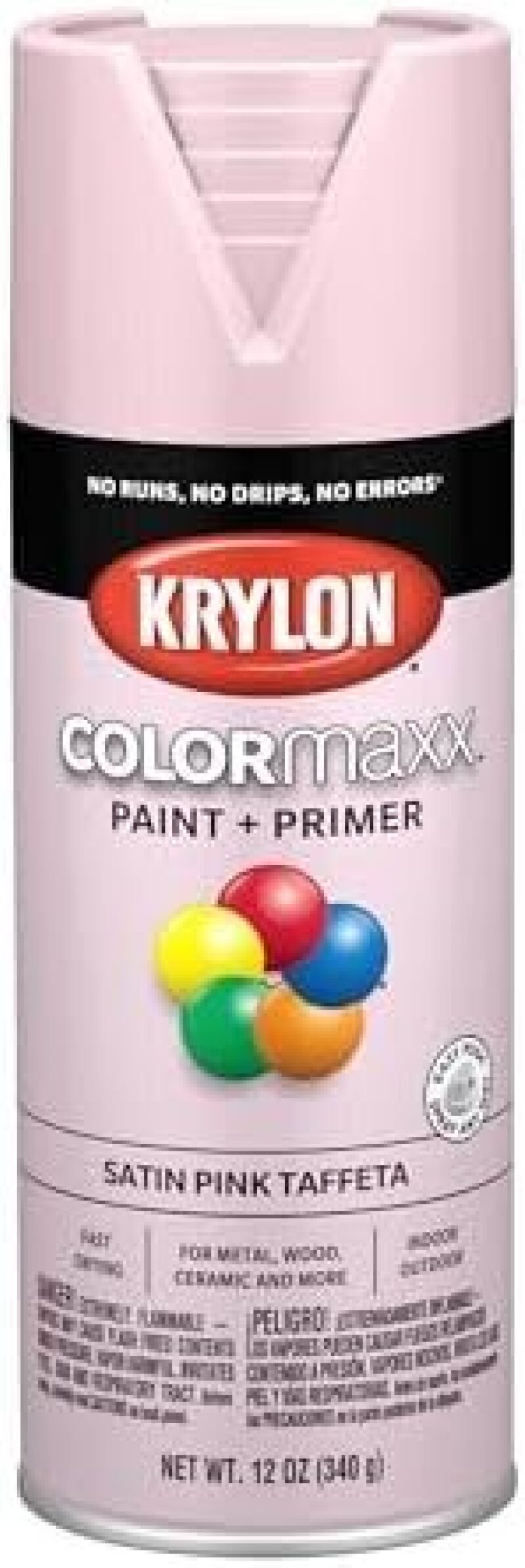 Krylon 12-Oz COLORmaxx Spray Paint and Primer in Satin Ballet Slipper Pink - Great Value Deal