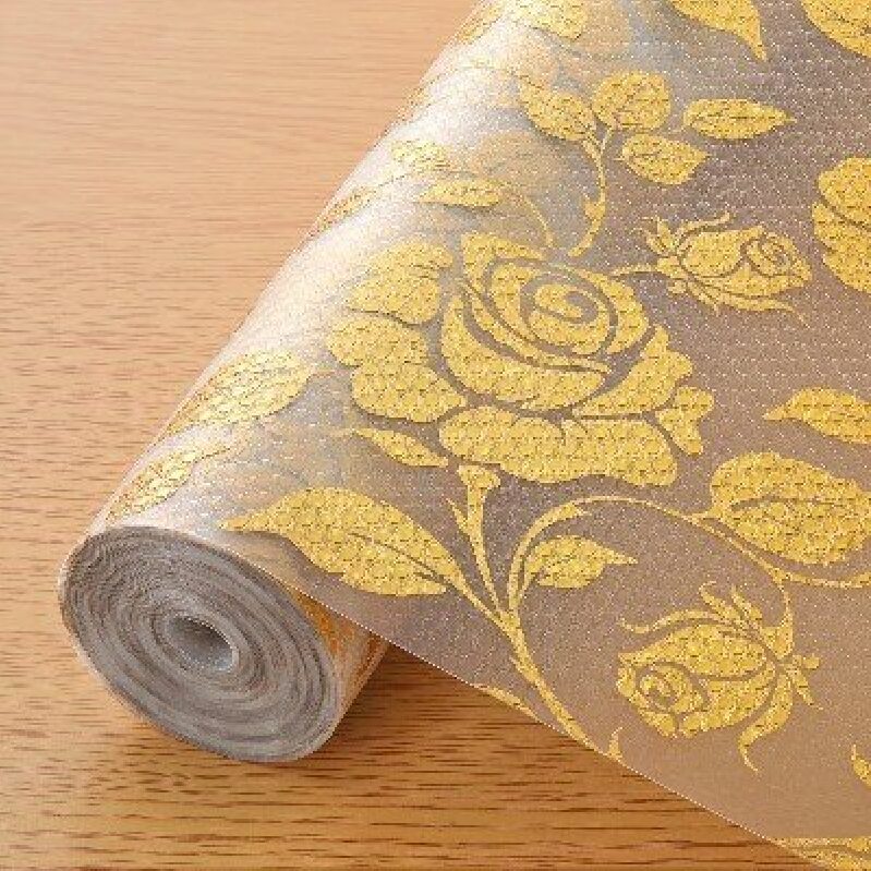 Waterproof and Non-Slip Drawer Mat for Cabinets - Golden Rose Design