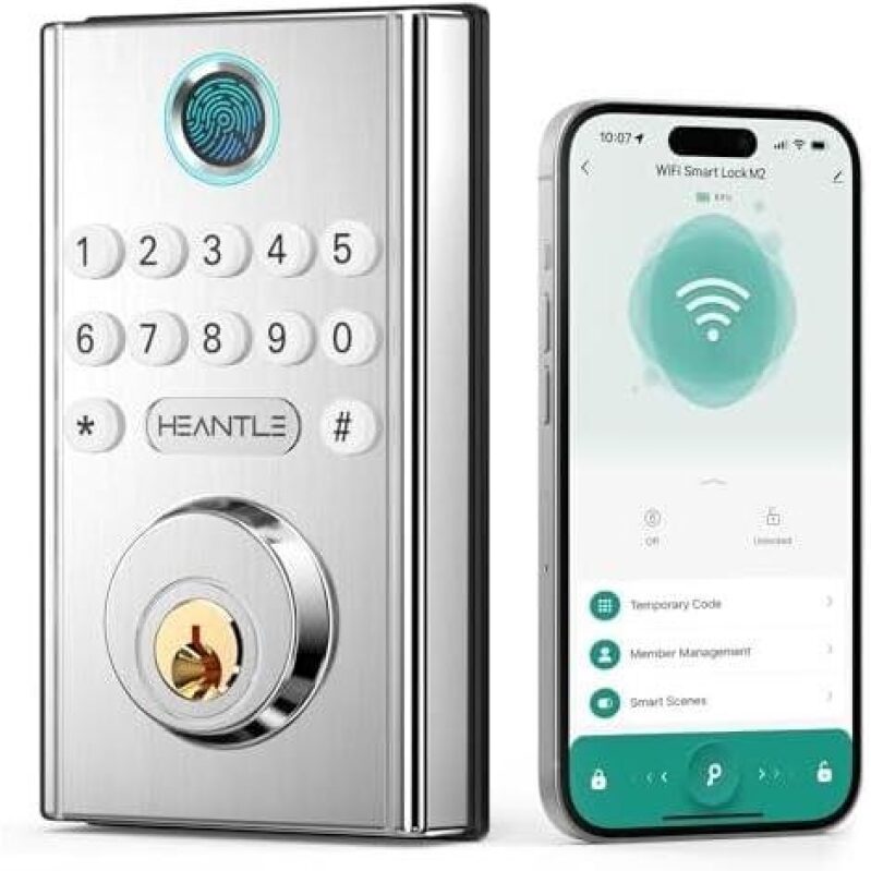 Smart WiFi Door Lock with Fingerprint Recognition - 50% Discount