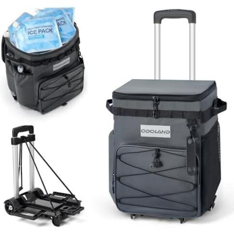 Portable 72 Can Foldable Cooler Bag with Wheels - 47% Off