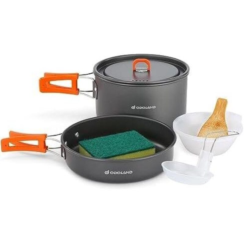 40% Off Lightweight Camping Cookware Set - Non-Stick Pots & Pans