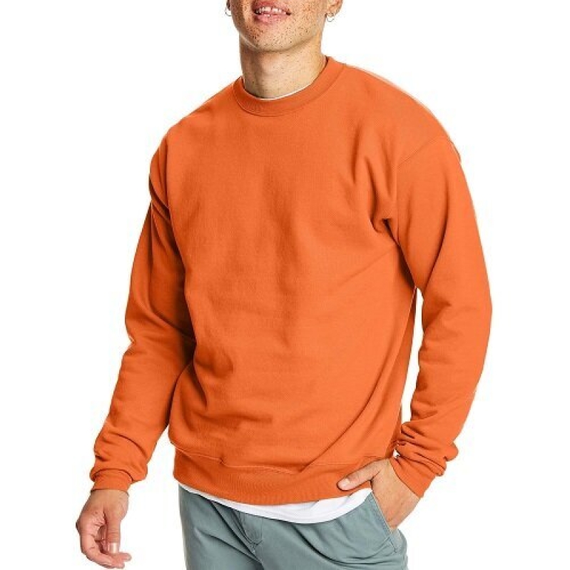 HANES EcoSmart Men's Pullover Sweatshirt - Orange, Now Only $8.00!
