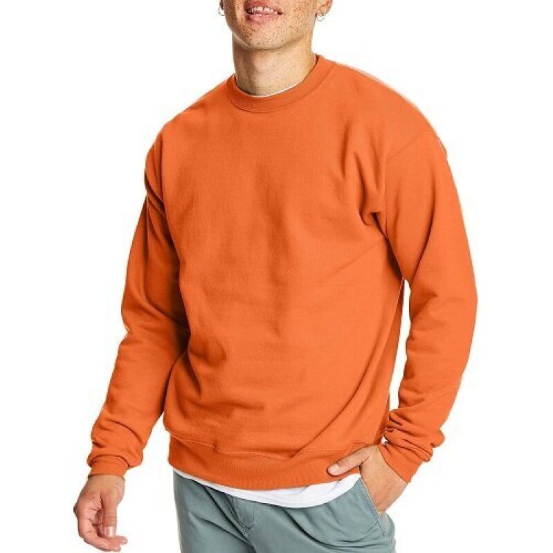 HANES EcoSmart Men's Pullover Sweatshirt - Orange, Now Only $8.00!