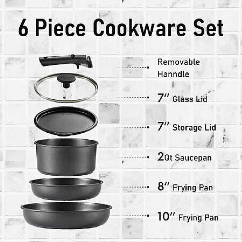 Carote Nonstick Stackable Cookware Set: Versatile, Durable, and Smart Storage