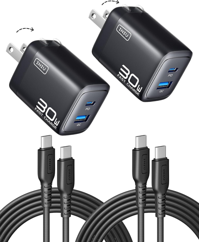 Intu 30W Dual Port Fast Charger 2-Pack - Prime Deal