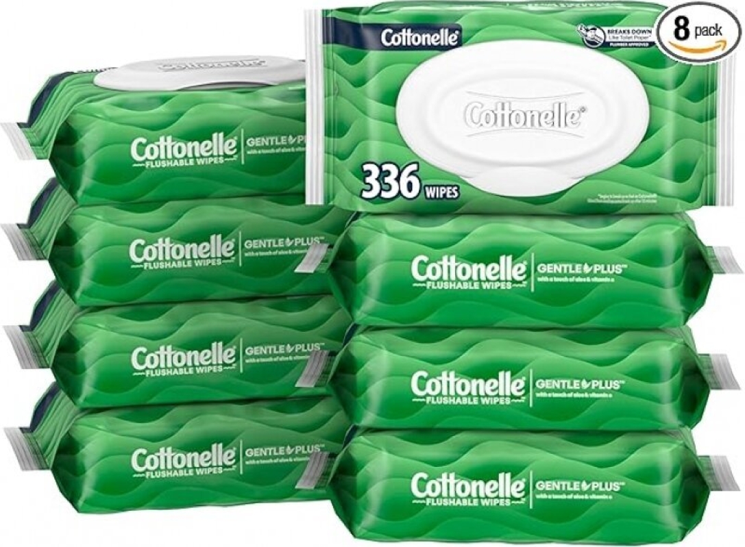 Cottonelle GentlePlus Flushable Wet Wipes - 8 Packs, 336 Wipes
