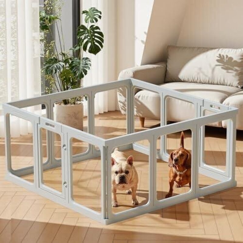 50% Off Transparent Pet Playpen - Perfect for Indoor Pet Safety