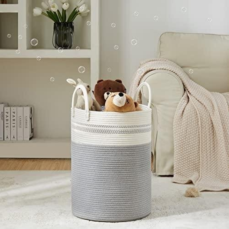 YOUDENOVA Woven Rope Laundry Hamper Basket with Handles - 50% OFF