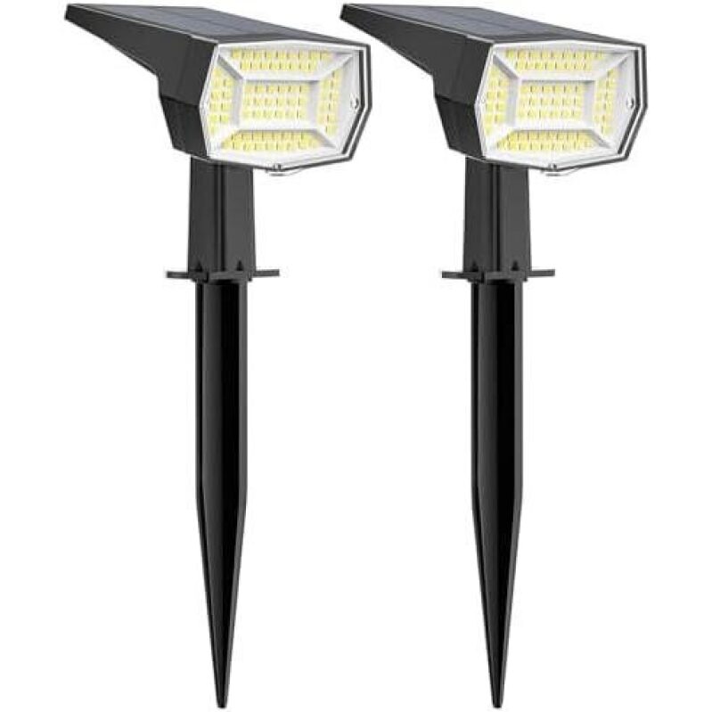 72LED Solar Powered Outdoor Spotlights - 68% Discount