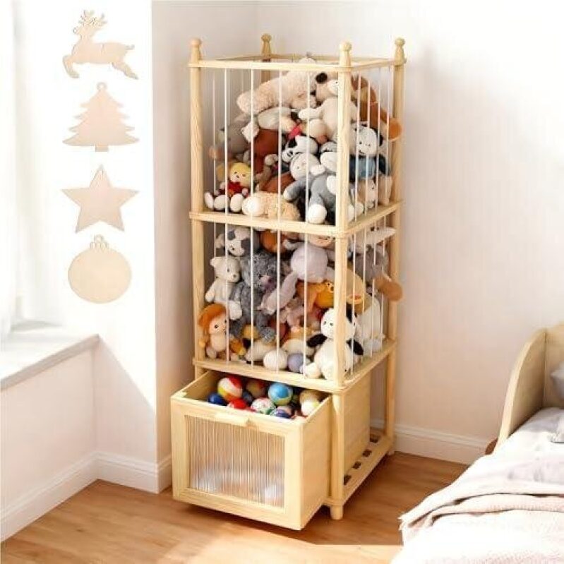 Wooden Toy Storage Rack with 50% Discount - Organize Your Child's Toys Effortlessly