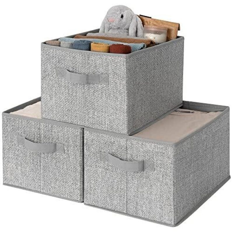 Maximize Storage with 3-Piece Set of Fabric Storage Bins - 56% Off