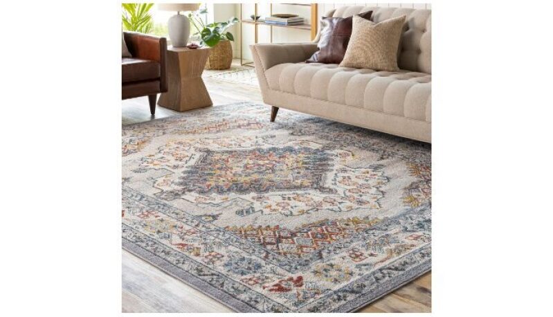 Elegant Oriental Gray Area Rug for Modern Homes