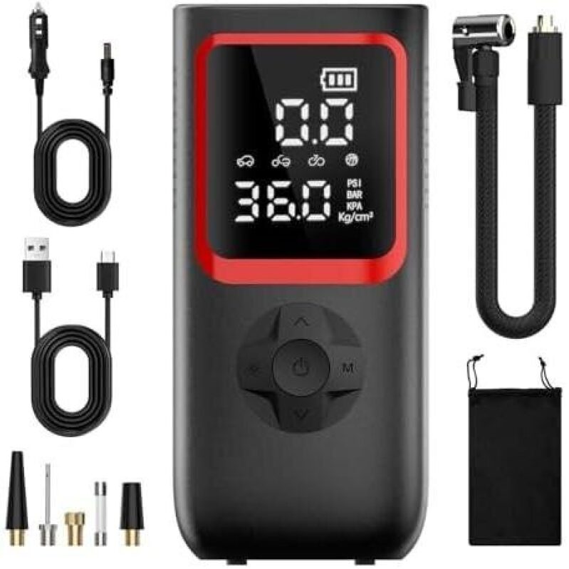 Portable 150PSI Digital Tire Inflator with Pressure Gauge - 65% Off