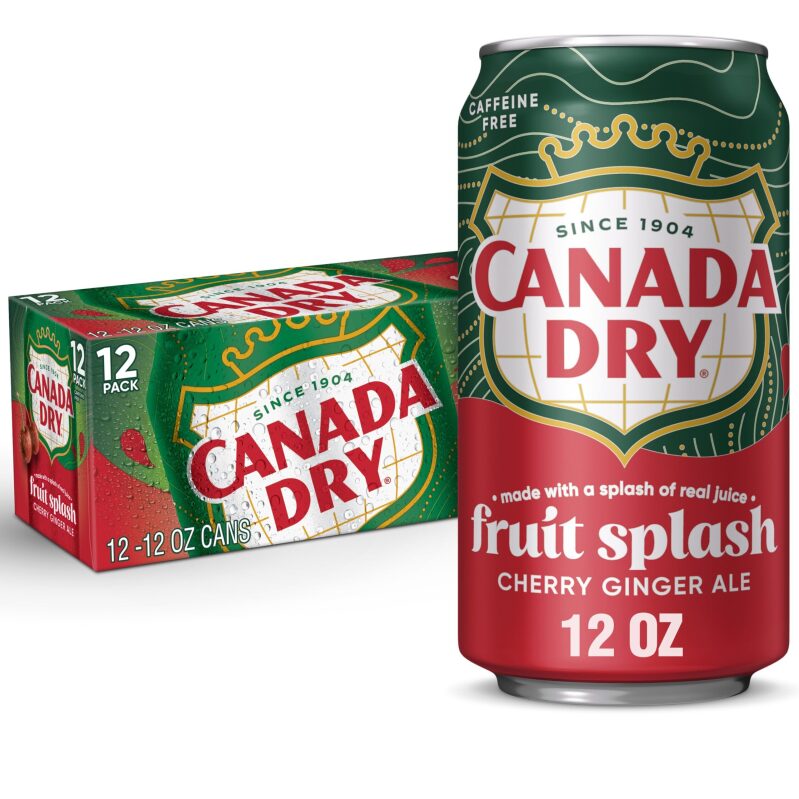 12-Pack Canada Dry Cherry Gingerale Fruit Splash 12oz