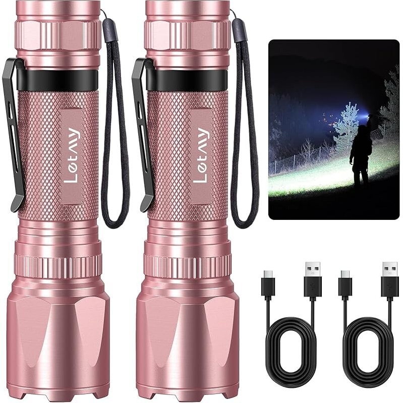 Brighten Your Nights with Letmy 2-Pack 2000 Lumens Rechargeable Flashlights