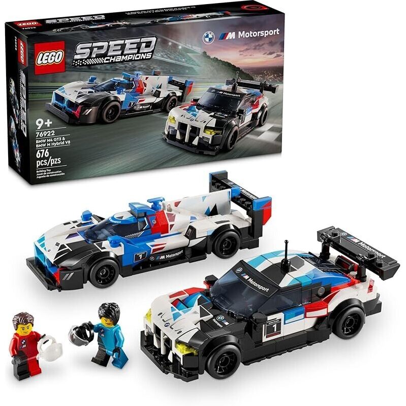 LEGO Speed Champions BMW M4 GT3 & BMW M Hybrid V8 Race Cars Set for Enthusiasts