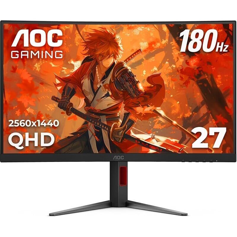 Immersive 27-Inch 180Hz Curved Gaming Monitor by AOC - Perfect for Gamers