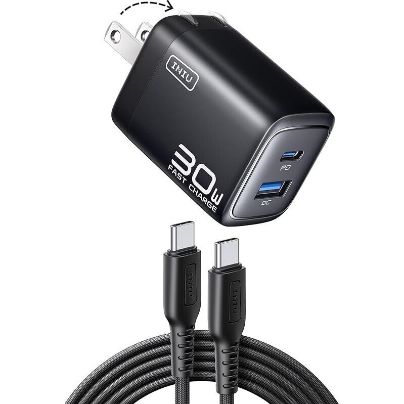 INIU USB-C 30W PD QC GaN Fast Charger Block - Safe and Fast Charging Solution