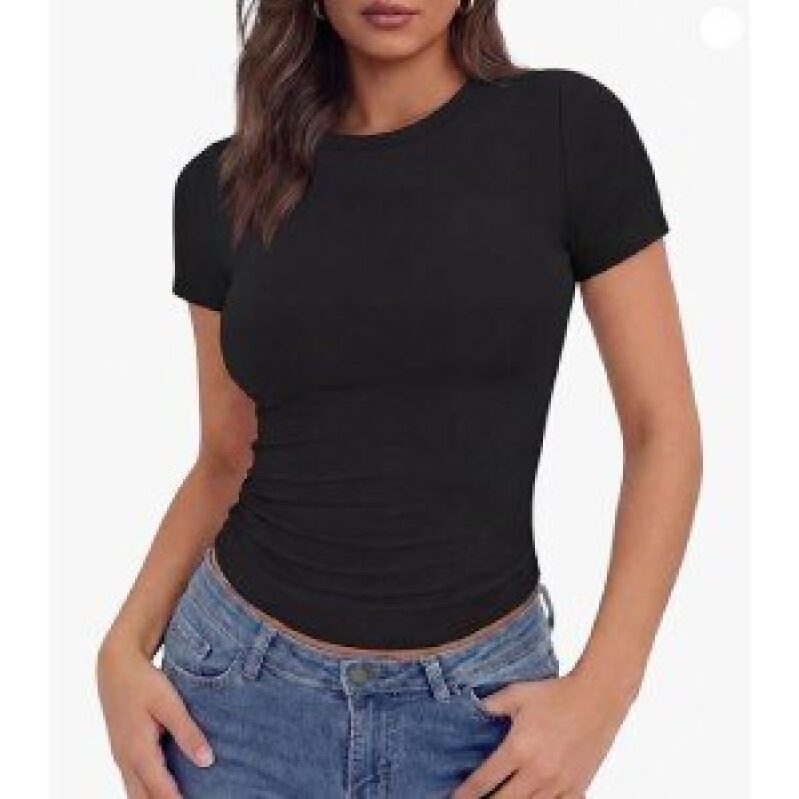 Stylish Black Cropped T-Shirt for Women
