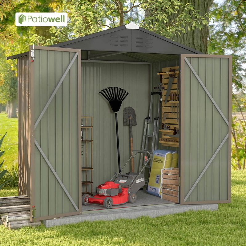 Maximize Your Outdoor Space with Patiowell's 6ft x 4ft Metal Shed