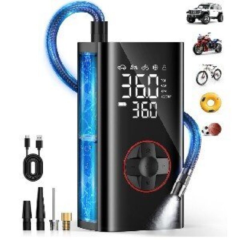 Powerful 150PSI Wireless Air Pump for Bikes and Cars