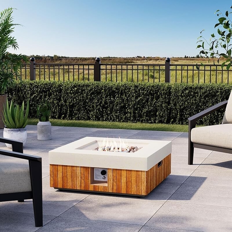 COSIEST 28-in Outdoor Propane Fire Pit Table - Safe, Convenient, and Stylish