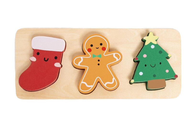 Wooden Holiday Puzzle Set for Kids - Perfect Christmas Toy