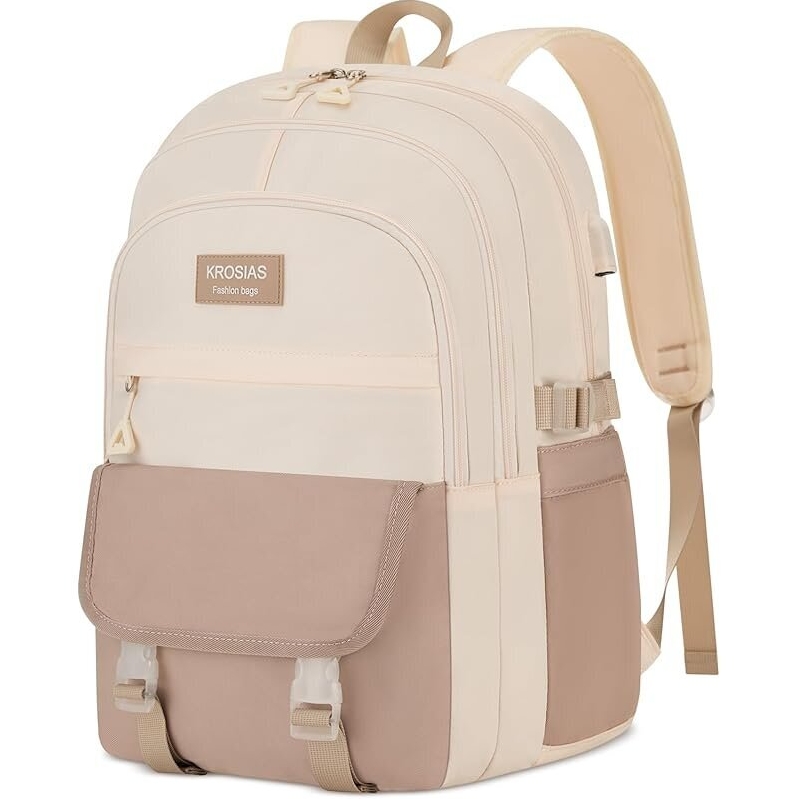 KROSIAS 15.6-inch Laptop School Backpack - Practical and Stylish for Women
