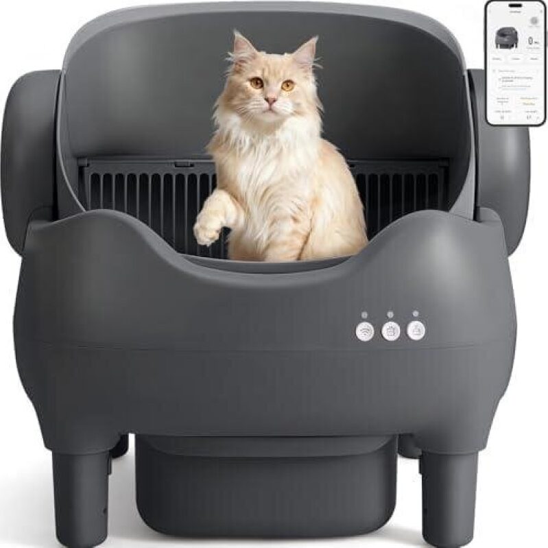 KITPLUS/APP Large Capacity Self-Cleaning Cat Litter Box 75% OFF