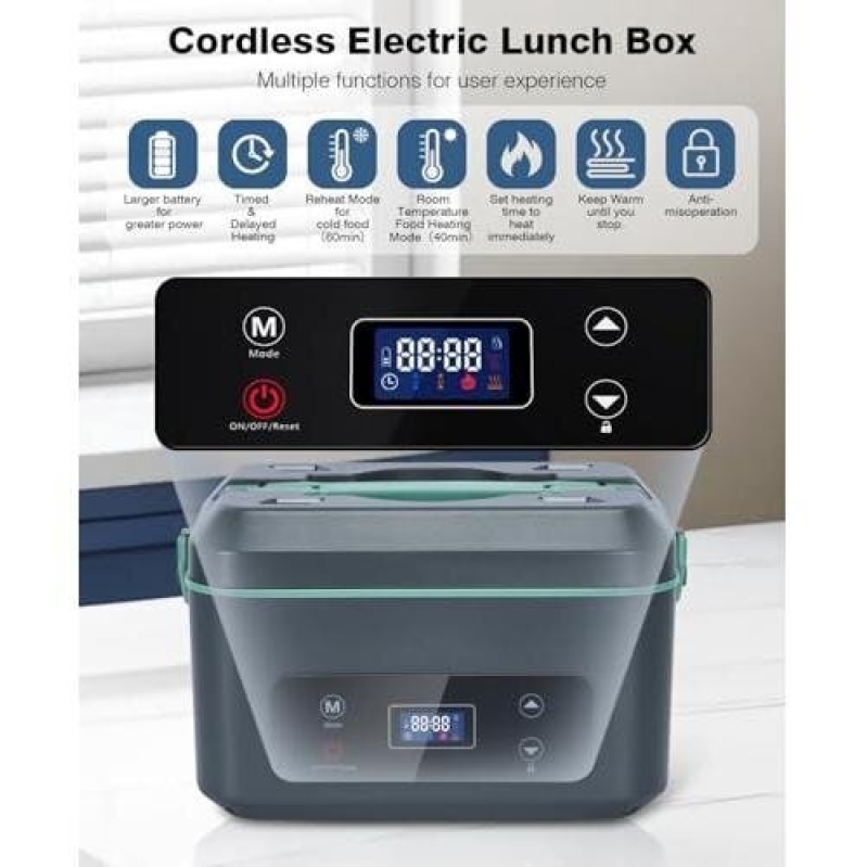 Cordless Electric Lunch Box with Multiple Functions - 72% Off