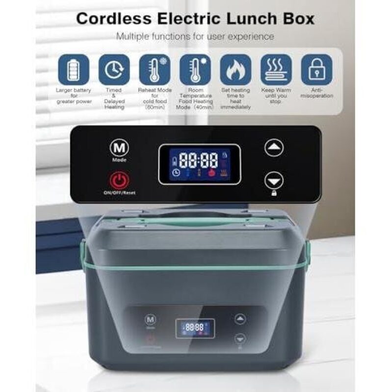 Cordless Electric Lunch Box with Multiple Functions - 72% Off